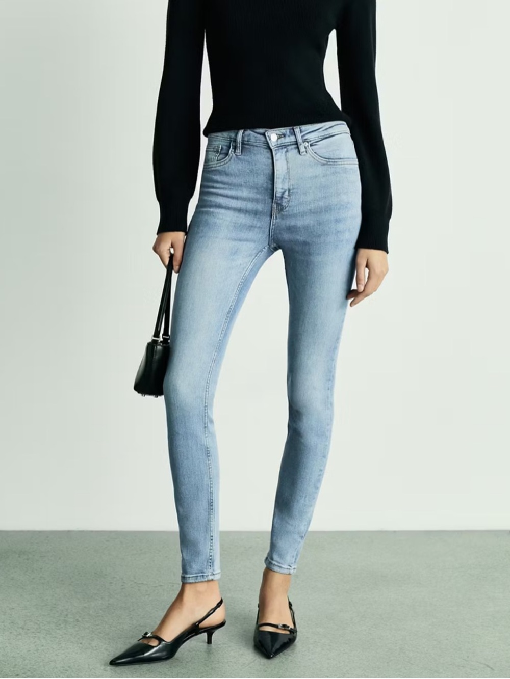 Zara High-Rise Light Blue Skinny Jeans - Women